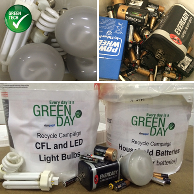 recycling bulbs batteries